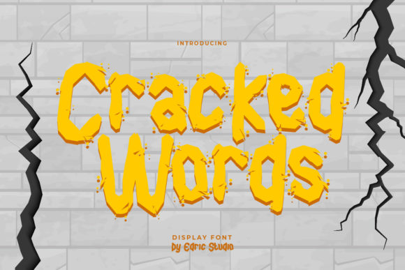 Cracked Words: A Bold Display Font for Modern Campaign Design