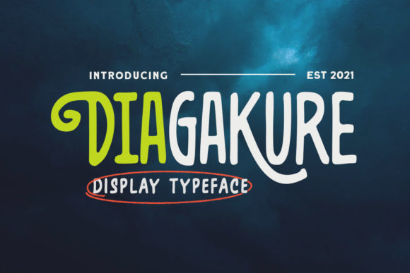 Diagakure: A Vintage-Inspired Display Font for Crafters and Product Makers