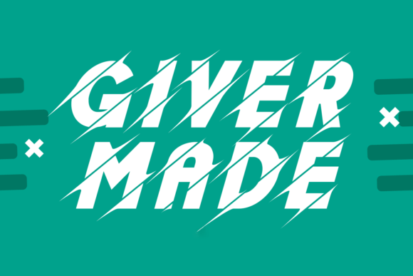 Giver Made: A Bold Display Font for Dynamic Campaign Visuals