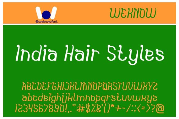India Hair Style: A Chic Display Font for Editorial Charm