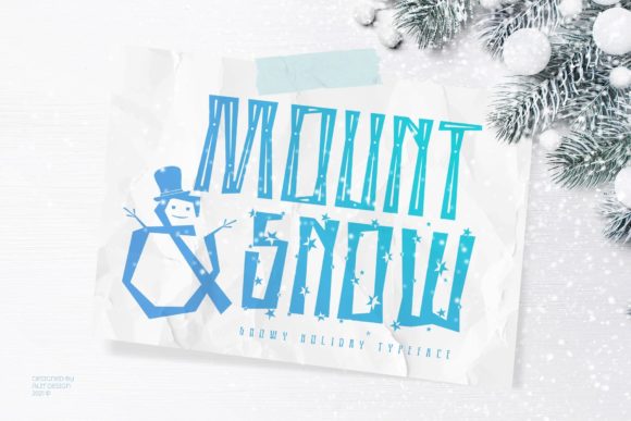 Mount and Snow: A Modern Display Font for Makers and Creative Sellers