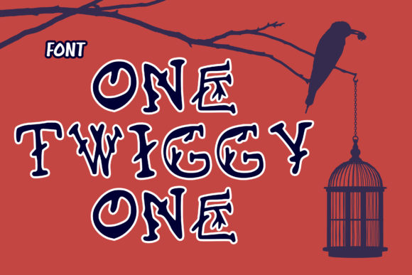 One Twiggy One: A Bold Display Font for Halloween-Inspired Web Design