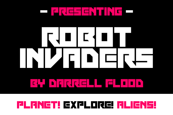 Robot Invaders: A Bold Display Font for Modern Editorial Design